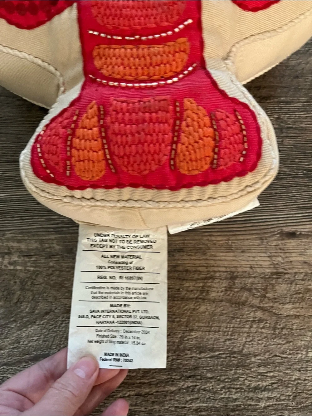 Nautica lobster-shaped decorative throw pillow! Indoor/Outdoor! Fade resistant!